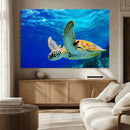Sea Turtle Wall Art Canvas Print, Sea life in the Ocean Wall