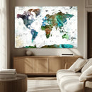 Modern Watercolor World Map Canvas Wall Art – Framed by MyGreatCanvas | Canvas Wall Art Prints | Photo Prints & Wall Decor