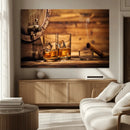 Rustic Whiskey and Barrel Canvas Print by MyGreatCanvas | Canvas Wall Art Prints | Photo Prints & Wall Decor