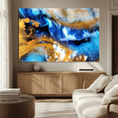Blue Orange Marble Fluid Effect Canvas Wall Art Print by MyGreatCanvas | Canvas Wall Art Prints | Photo Prints & Wall Decor
