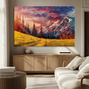 Mountain and Daylight Red Sunset Wall Art Canvas Print by MyGreatCanvas | Canvas Wall Art Prints | Photo Prints & Wall Decor