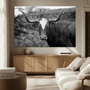 Western Home Wall Art Canvas Print, Framed Texas Longhorn by MyGreatCanvas | Canvas Wall Art Prints | Photo Prints & Wall Decor
