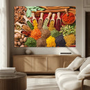 Herbs and Spices Art Canvas Print for Kitchen Kitchen,