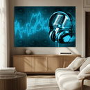 Music and Microphone Wall Art Canvas Print by MyGreatCanvas | Canvas Wall Art Prints | Photo Prints & Wall Decor