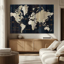 Antique Old World Map Wall Art Canvas Print