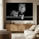 Lion Family Wall Art Canvas Print – Framed Majestic Wildlife by MyGreatCanvas | Canvas Wall Art Prints | Photo Prints & Wall Decor