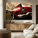 Red Classic Car Wall Art Canvas Print