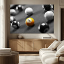 Wall Art Pool Table and Balls Canvas Print by MyGreatCanvas | Canvas Wall Art Prints | Photo Prints & Wall Decor