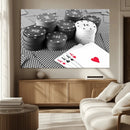 Poker Game Cards Wall Art Canvas, Multi Panel Wall Art