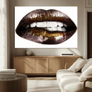 Close Up Lips Wall Art Canvas Print