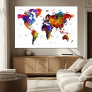 World Map Canvas Print – Detailed Map of the World Wall Art