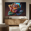 Abstract Rose Wall Art Canvas Print