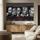 Thinker Quintet Canvas Wall Art – Martin, Obama, Malcolm X,