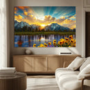 Grand Teton Park Sunrise Wall Art – Vibrant Landscape Canvas