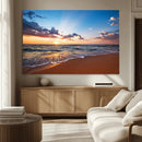 Golden Hour Beach Sunset Wall Art | Canvas Print | Ready to
