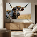 Texas Bull Longhorn Wall Art Canvas Print for Farm House by MyGreatCanvas | Canvas Wall Art Prints | Photo Prints & Wall Decor