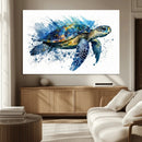 Turtle Wall Art Canvas Print, Framed Watercolor Turtle Art by MyGreatCanvas | Canvas Wall Art Prints | Photo Prints & Wall Decor