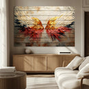 Abstract Angel Wings Canvas Wall Art – Framed and Ready to