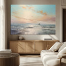 Abstract Ocean Wall Art -  Boat Wall Art Canvas Print