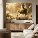 Golden Buddha Wall Art | Yoga Room Decor and Meditation Room by MyGreatCanvas | Canvas Wall Art Prints | Photo Prints & Wall Decor