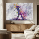 Watercolor Golf Swing Wall Art Canvas Print | Vibrant