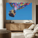 Carl Fredricksen, Up Movie Wall Art, Balloons Wall Art, Air