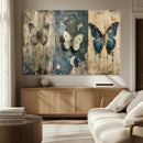 Butterfly Wall Art Trio | Vintage Butterfly Canvas Print | by MyGreatCanvas | Canvas Wall Art Prints | Photo Prints & Wall Decor