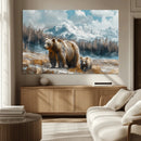 Bear and Baby Bear Wall Art Canvas Print