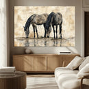 Chinese Style Abstract Black Horses Wall Art Canvas Print - by MyGreatCanvas | Canvas Wall Art Prints | Photo Prints & Wall Decor