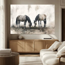 Chines Ink Style Vintage Horses Wall Art Canvas Print for by MyGreatCanvas | Canvas Wall Art Prints | Photo Prints & Wall Decor