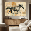 Chines Style Running Horse Western Wall Art | Farmhouse Wall