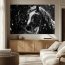 Winter Horse Wall Art | Black and White Horse Print | Ready by MyGreatCanvas | Canvas Wall Art Prints | Photo Prints & Wall Decor