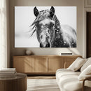 Western Wall Art | Black and White Winter Horse Wall Art | by MyGreatCanvas | Canvas Wall Art Prints | Photo Prints & Wall Decor