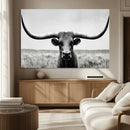 Longhorn Bull Canvas Print | Rustic Farmhouse Wall Art | by MyGreatCanvas | Canvas Wall Art Prints | Photo Prints & Wall Decor