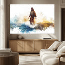 Watercolor Jesus Walking Wall Art Print, Jesus Water Canvas by MyGreatCanvas | Canvas Wall Art Prints | Photo Prints & Wall Decor