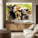 Curious Cows Farmhouse Wall Art | Ready to Hang and Framed