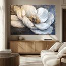 White Magnolia Flower Wall Art Canvas Print | Abstract
