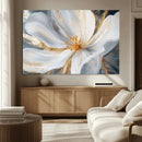 White and Gold Floral Canvas Wall Art - Framed and Ready to by MyGreatCanvas | Canvas Wall Art Prints | Photo Prints & Wall Decor