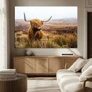 Scottish Highland Cow Wall Art Canvas Print | Ready to Hang by MyGreatCanvas | Canvas Wall Art Prints | Photo Prints & Wall Decor