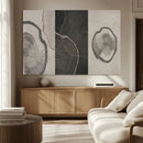 Minimalist Tree Rings Wall Art | Modern Abstract Canvas