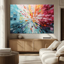 Radiant Bloom Abstract Floral Wall Art Canvas Print -