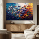 Vibrant Abstract Fish Swarm Art – Colorful Fish Inspired