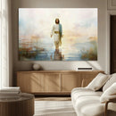 Framed Jesus Walking on Water Wall Art - 3-Panel Christian