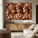 Indian Woman Statue Wall Art Canvas Print