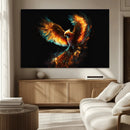 Fiery Phoenix Canvas Print | Ready to Hang Wall Art | Bold