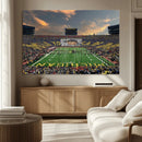 University of Michigan Wolverines Print Canvas, Football