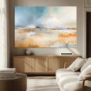 Abstract Landscape Wall Art Canvas Print - Warm Tones of