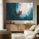 Powerful Jesus Canvas Print - Hand of Salvation,