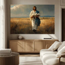 Jesus Shepherd Wall Art | Ready to Hang Triptych Canvas of
