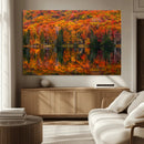 Fall Foliage Wall Art - Autumn Reflection Canvas Print,